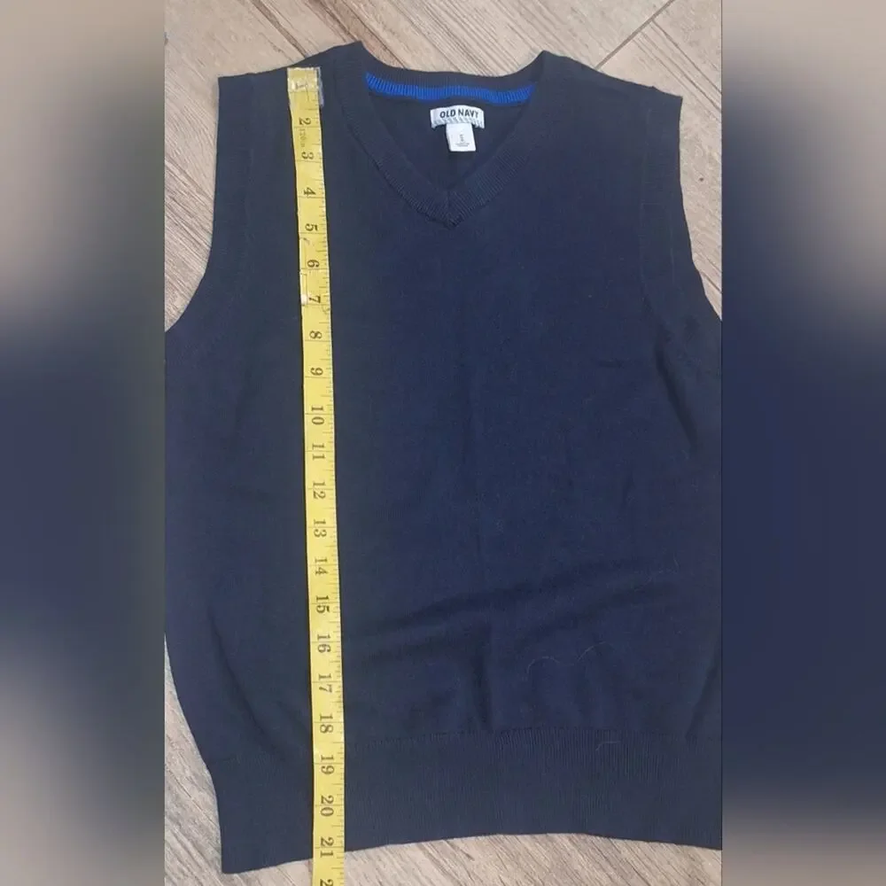 Old Navy Navy Blue V-Neck Sleeveless Pullover Sweater Vest Sz. M #1735